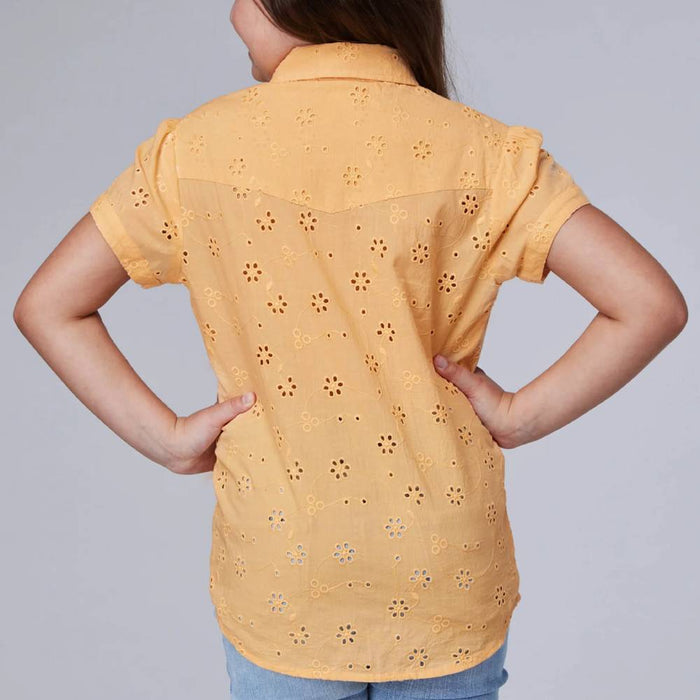 * Roper Girl's Floral Eyelet Western Blouse - FINAL SALE KIDS - Girls - Clothing - Tops - Short Sleeve Tops Roper Apparel & Footwear