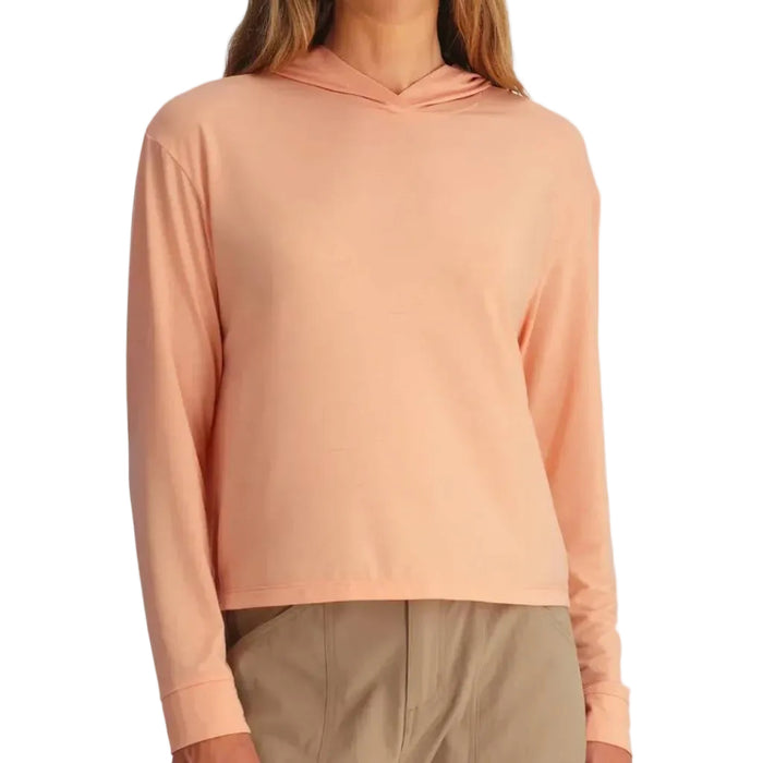 Free Fly Women's Light Coral Elevate Lightweight Hoodie