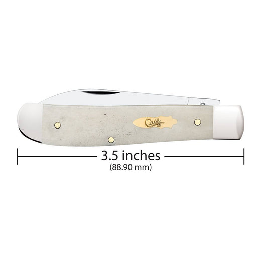 Case Mini Trapper - Natural Bone - Brass Case Bomb Shield Knives W.R. Case