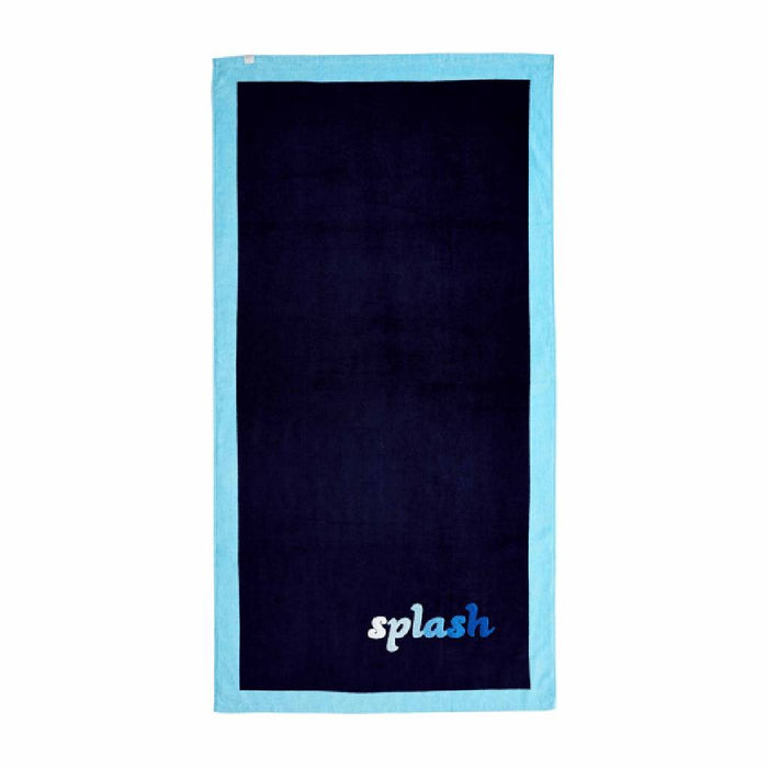 Boucle Beach Navy Towel HOME & GIFTS - Bath & Body - Towels Mud Pie
