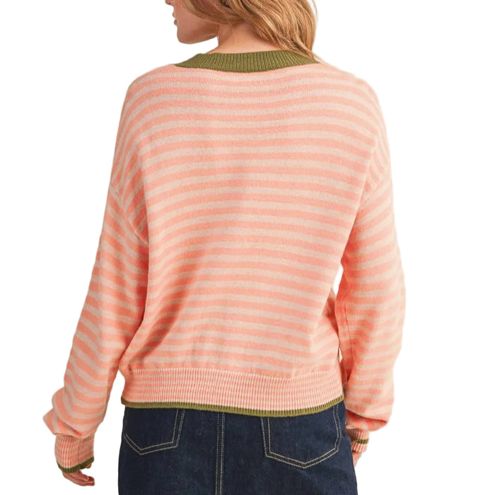 Striped Pink Cardigan