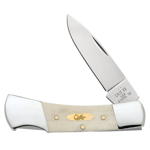 Case Lockback - Natural Bone - Brass Case Bomb Shield Knives W.R. Case