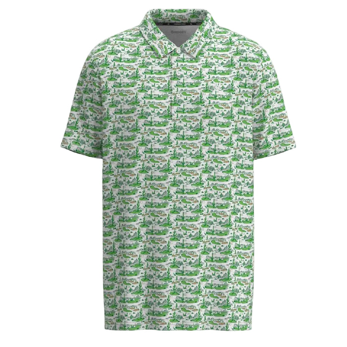 Hooey Men's Weekender Green Golf Course White Polo Shirt MEN - Clothing - Shirts - Short Sleeve Hooey