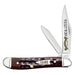 Case Peanut - Pocket Worn Mahogany Bone w/Fluted Bolsters Knives W.R. Case