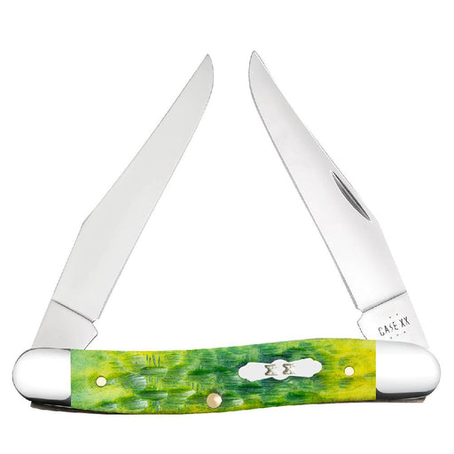 Case Muskrat - Green Apple Bone Peach Seed Jig Knives W.R. Case