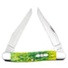 Case Muskrat - Green Apple Bone Peach Seed Jig Knives W.R. Case