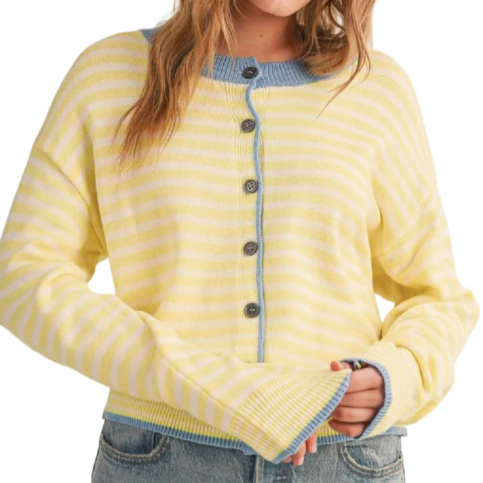Striped Lemon Cardigan
