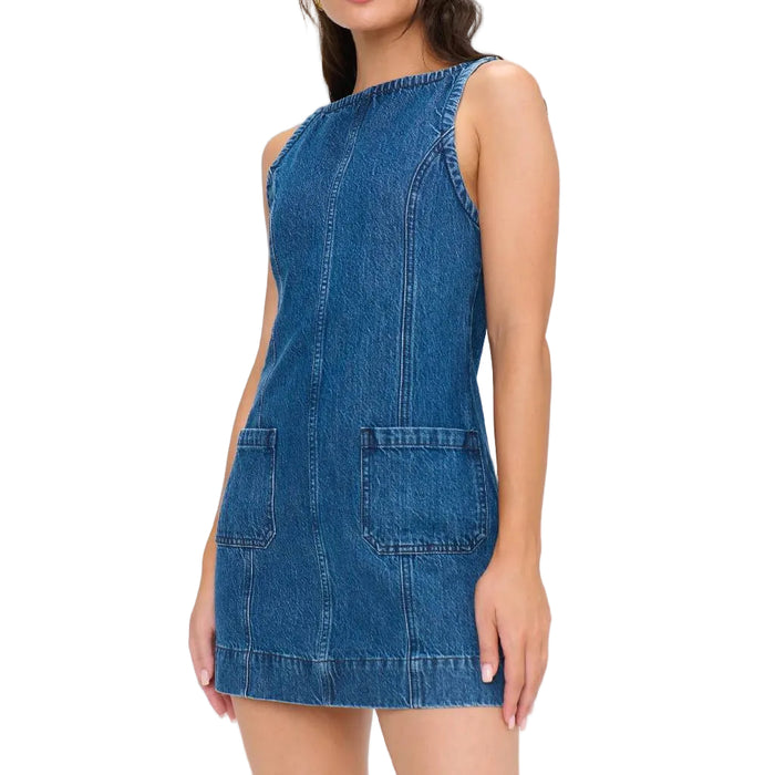Show Me Your Mumu Boulevard Reservoir Blue Mini Dress WOMEN - Clothing - Dresses Show Me Your Mumu