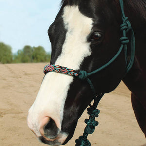 Professional's Choice Beaded Rope Halter with Lead Tack - Halters Professional's Choice   