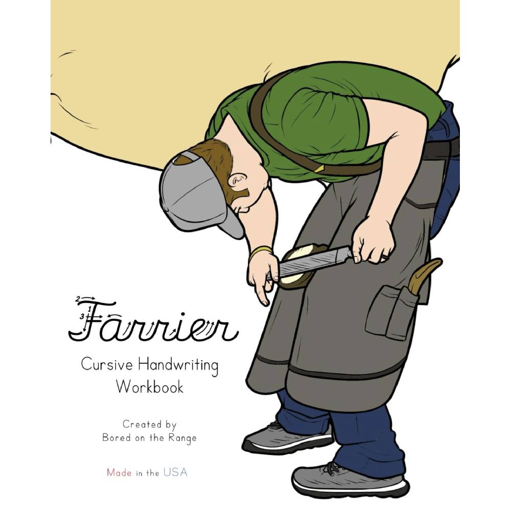 Farrier: Cursive Handwriting Workbook HOME & GIFTS - Books Bored on the Range