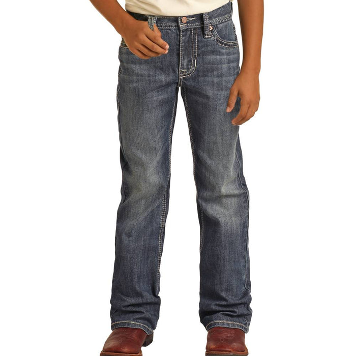 Rock & Roll Denim Boy's Two Tone Stitch Bootcut Jeans - FINAL SALE KIDS - Boys - Clothing - Jeans Panhandle