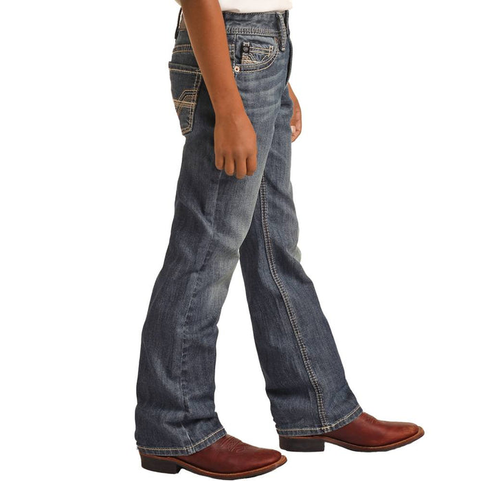 Rock & Roll Denim Boy's Two Tone Stitch Bootcut Jeans - FINAL SALE KIDS - Boys - Clothing - Jeans Panhandle