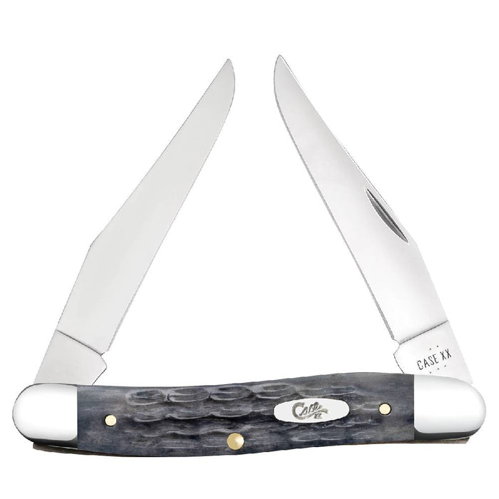 Case Muskrat - Pocket Worn Gray Bone Crandall Jig Knives W.R. Case