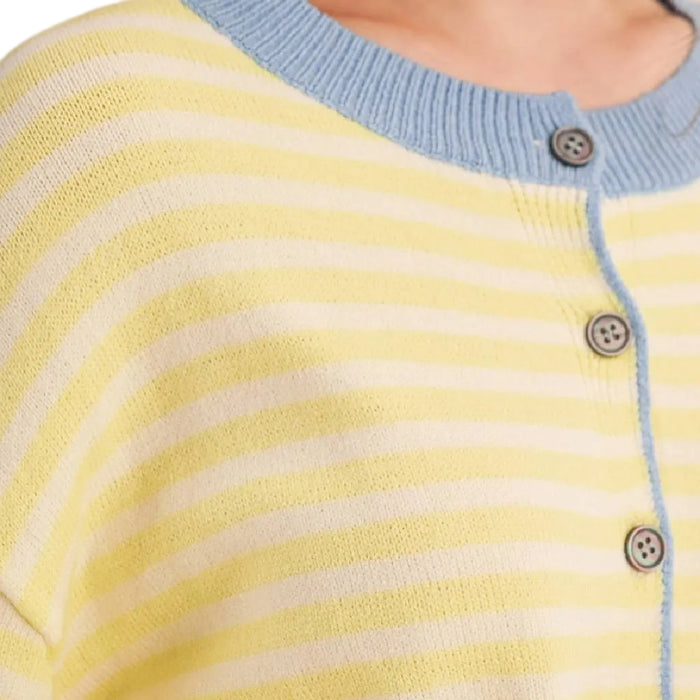 Striped Lemon Cardigan