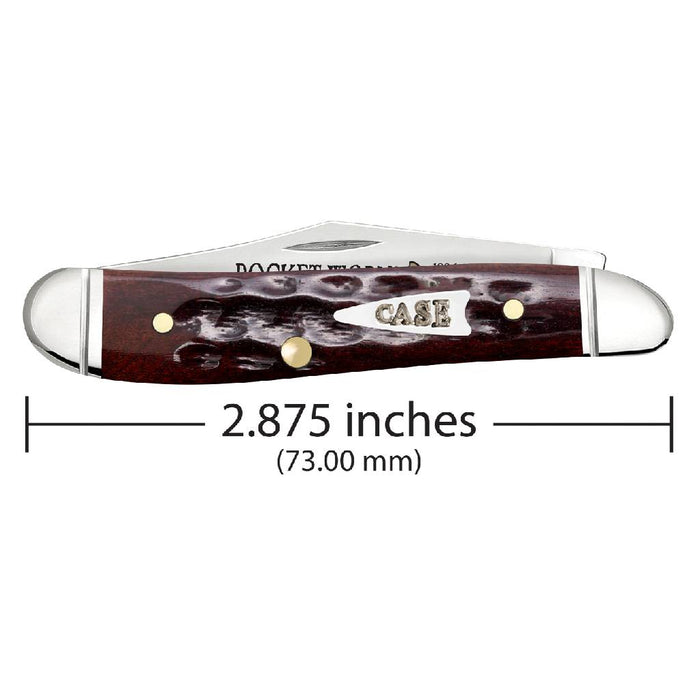 Case Peanut - Pocket Worn Mahogany Bone w/Fluted Bolsters Knives W.R. Case