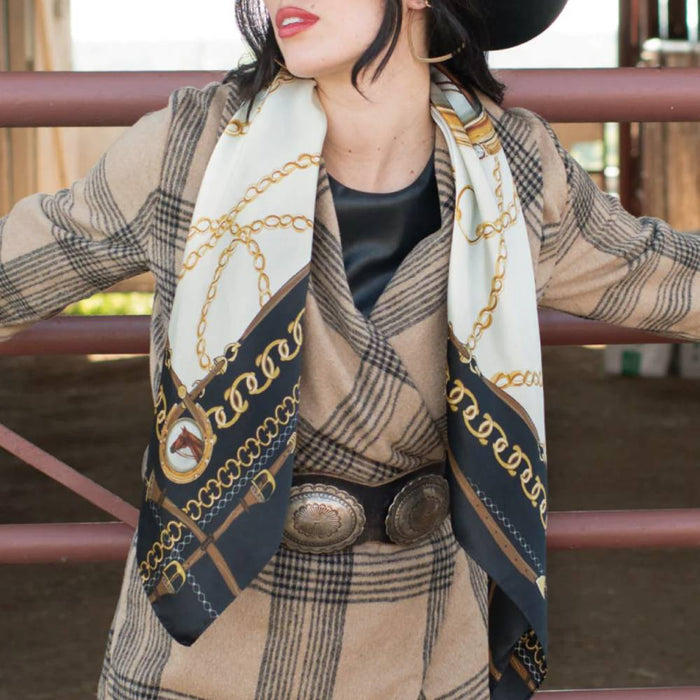 Fringe Scarves "Belmont" Long Wild Rag ACCESSORIES - Additional Accessories - Wild Rags & Scarves Fringe Scarves   