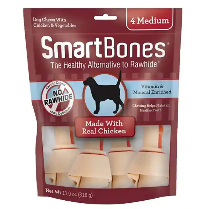 SmartBones Chicken Chew Bone Dog Treats Pets - Toys & Treats SmartBones 4 Medium