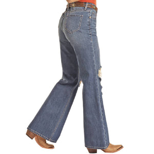 Rock & Roll Denim Women's Distressed Jean WOMEN - Clothing - Jeans Panhandle   