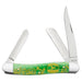 Case John Deere - Bright Green Bone Medium Stockman Knives W.R. Case