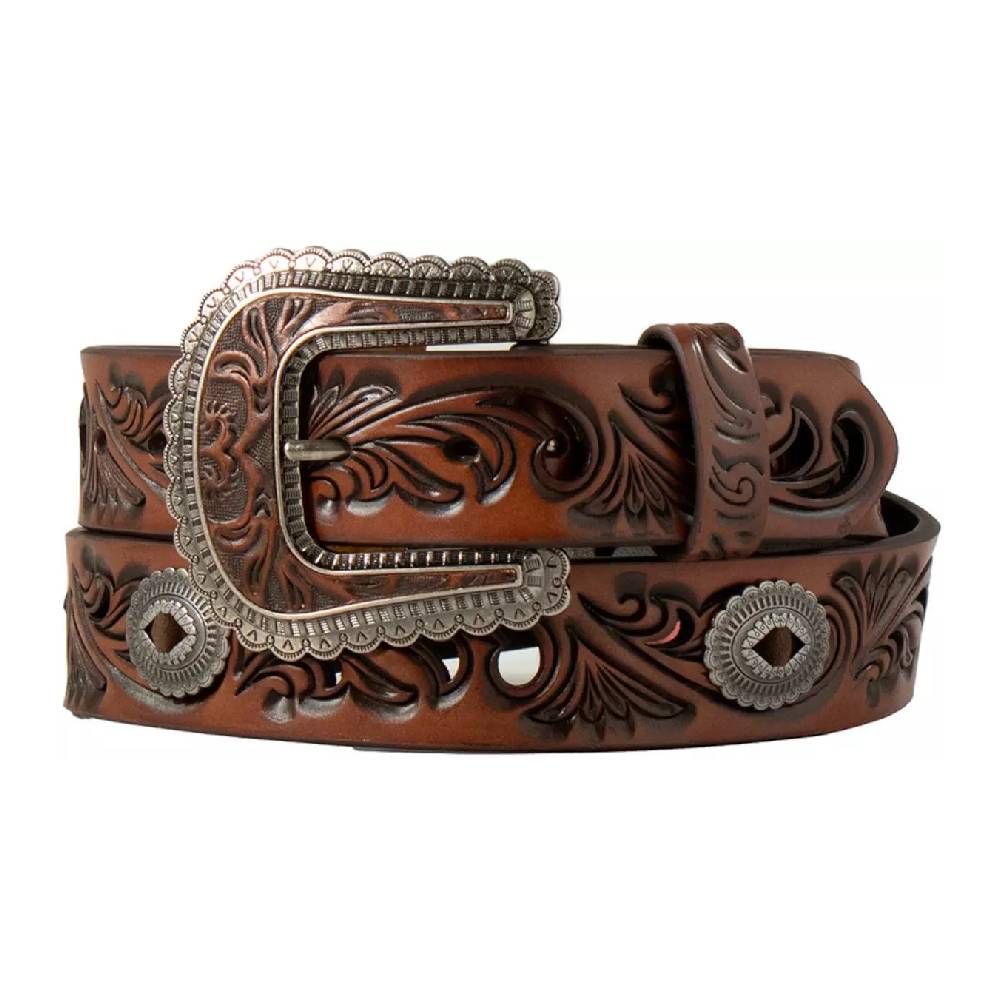 Angel Ranch Women's Filagree Embossed Oval Concho Belt WOMEN - Accessories - Belts M&F Western Products