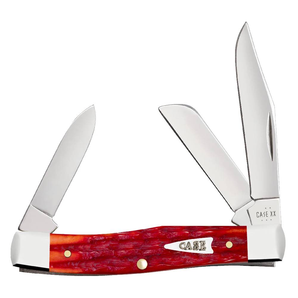 Case Medium Stockman - Kinfolks Jig Indian Paint Brush Bone Knives W.R. Case