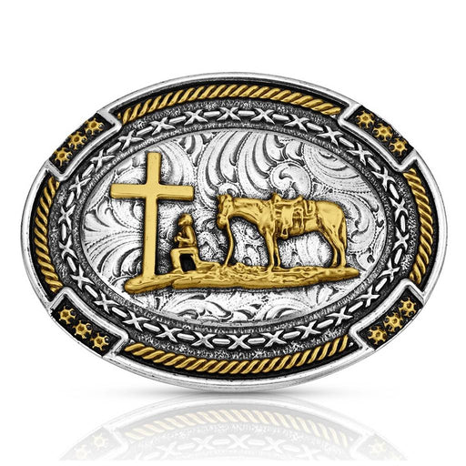 Montana Silversmiths Cowboy Credence Belt Buckle ACCESSORIES - Additional Accessories - Buckles Montana Silversmiths