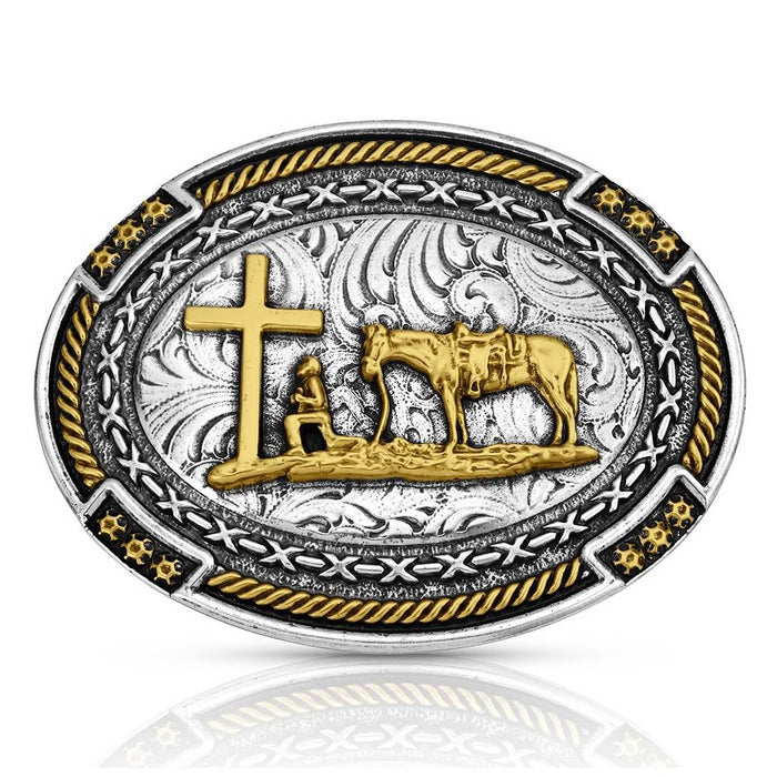 Montana Silversmiths Cowboy Credence Belt Buckle ACCESSORIES - Additional Accessories - Buckles Montana Silversmiths