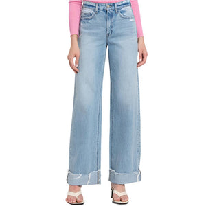 High Rise Cuffed Baggy Jean WOMEN - Clothing - Jeans Vervet   