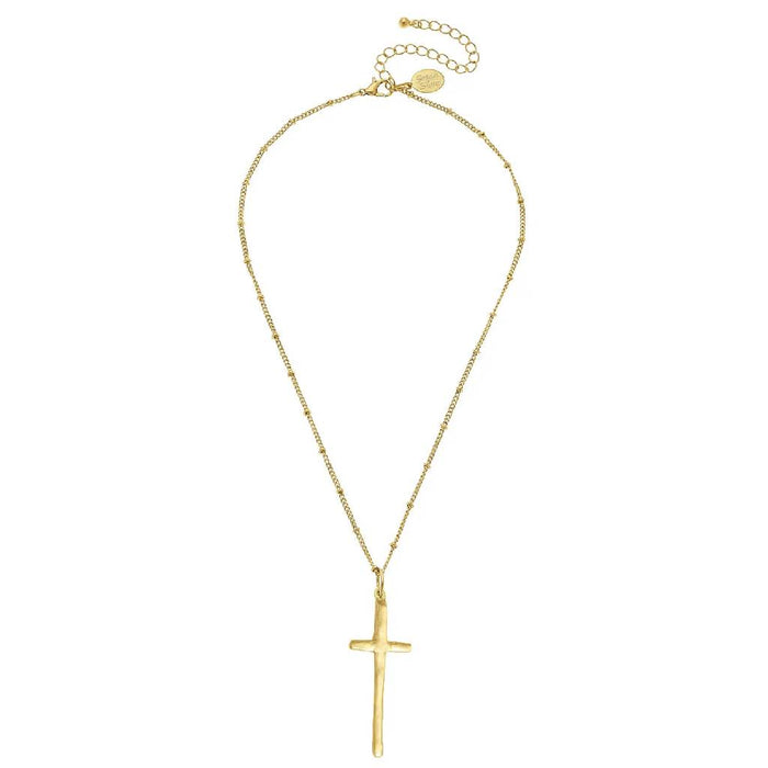Dainty Elongated Cross Necklace WOMEN - Accessories - Jewelry - Necklaces Susan Shaw