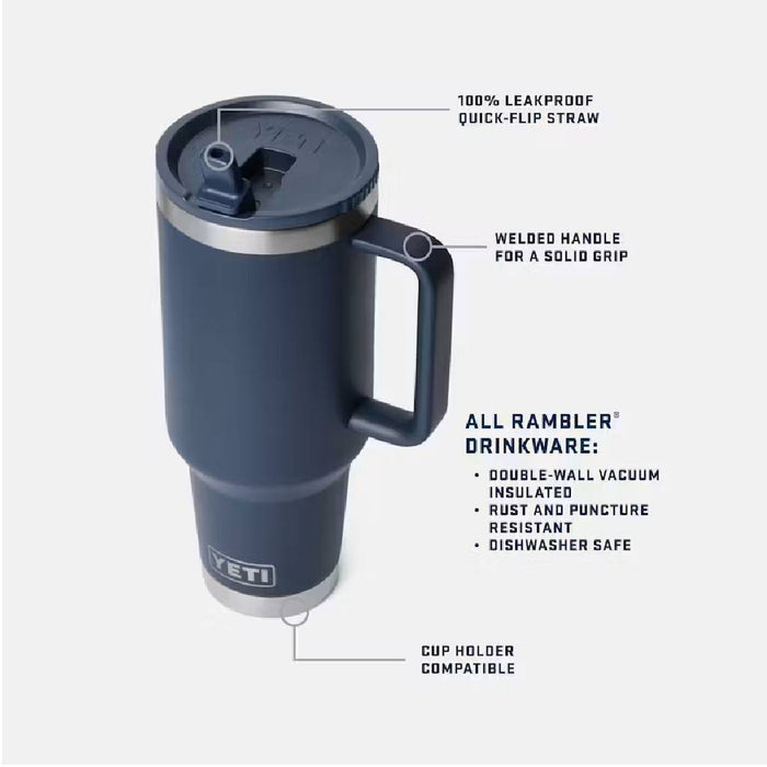 Yeti Rambler 40oz Travel Straw Lid - Grasshopper