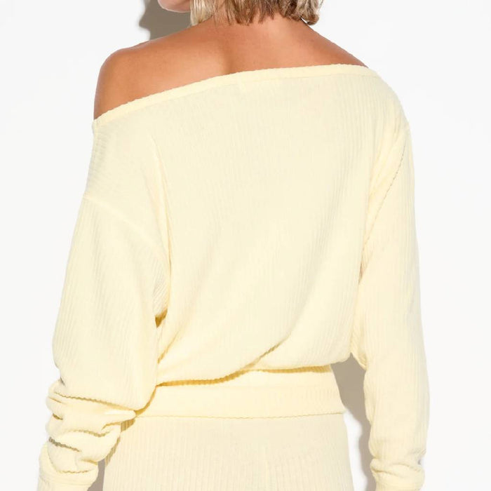 Luma Rib Rhythm French Vanilla Top