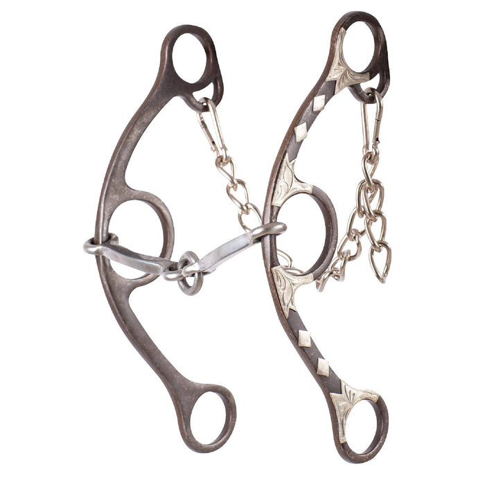 Sherry Cervi Long Shank Gag Barrel Bit w/Square Bar Lifesaver Tack - Bits Classic Equine