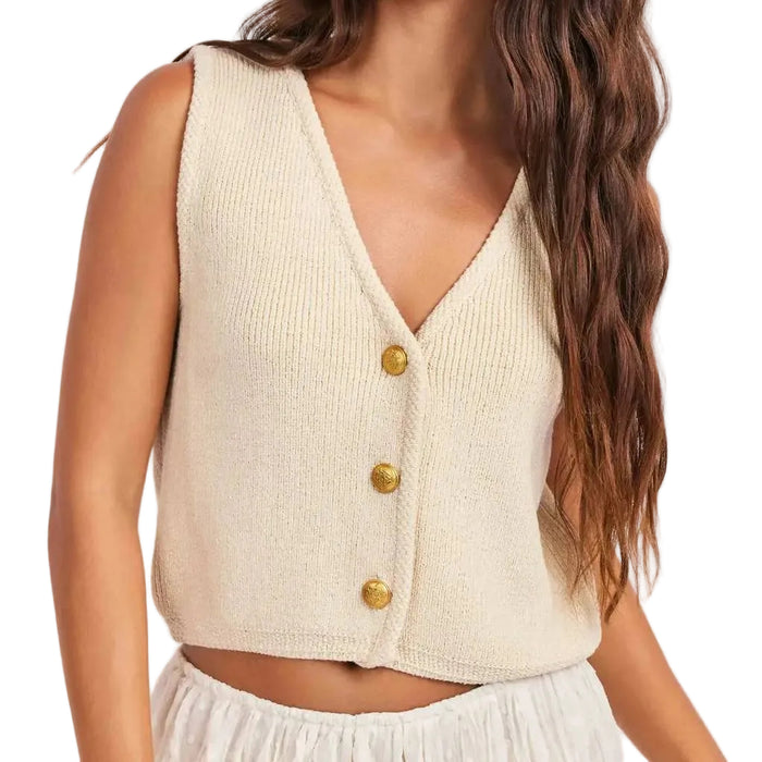 Sage The Label Seven Seas Cream Sweater Vest