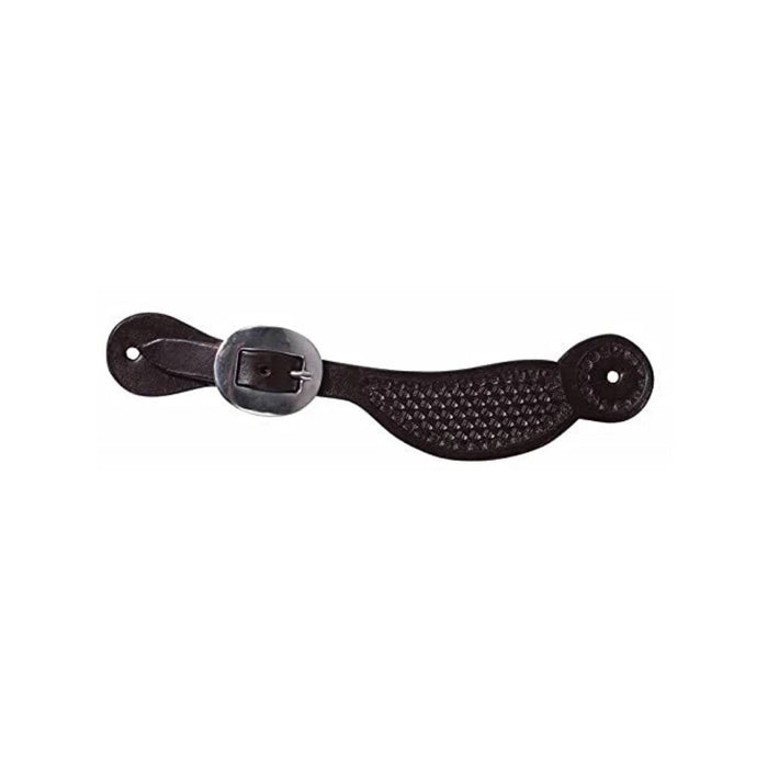 Professional's Choice Youth/Child Basketweave Spur Straps Tack - Spur Straps Professional's Choice Black