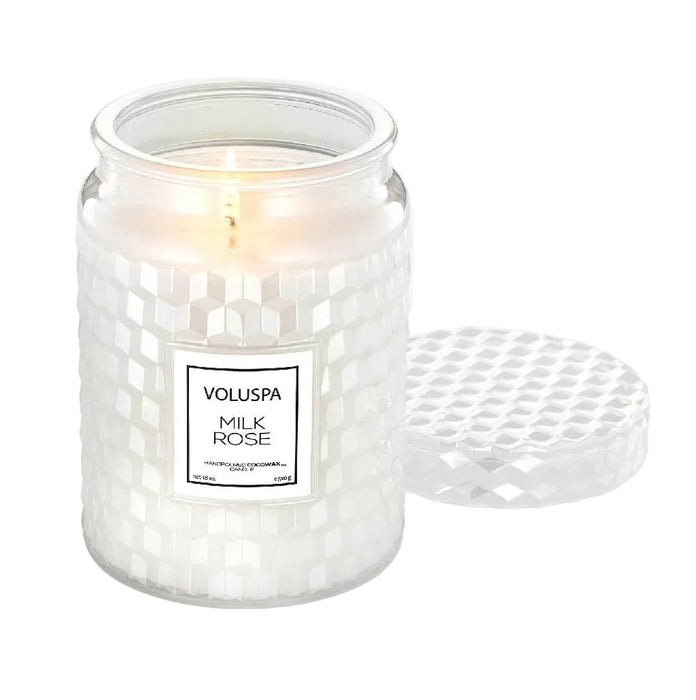 Voluspa Milk Rose Large Jar Candle