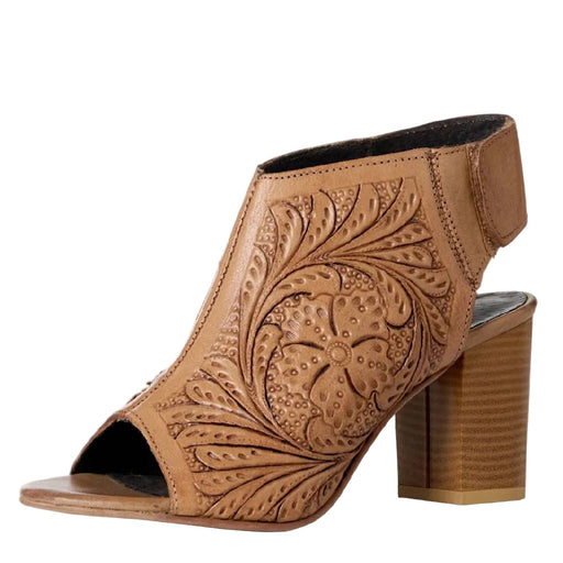 Roper Women's Mika Open Toe Tan Leather Sandal WOMEN - Footwear - Heels & Wedges Roper Apparel & Footwear