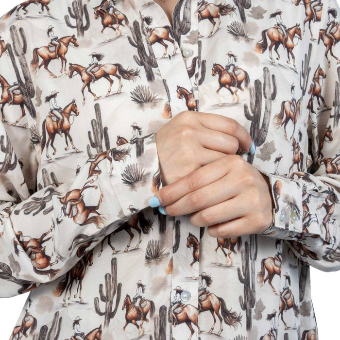 Panhandle Slim Women's Desert Print Natural Button Down Shirt WOMEN - Clothing - Tops - Long Sleeved Panhandle