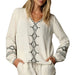 Isabelle Tunic Vintage White Embroidery WOMEN - Clothing - Tops - Long Sleeved Dylan