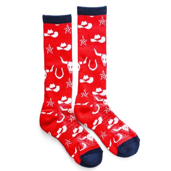 Lucky Chuck Get Western Performance Crew Socks
