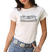 Cruel Denim Women's Saddles Raglan White Tee WOMEN - Clothing - Tops - Short Sleeved Cruel Denim