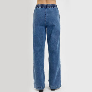 Risen High Rise Wide Leg Side Seam Jean