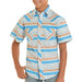 Rock & Roll Denim Boy's Blue Stripe Snap Shirt KIDS - Boys - Clothing - Shirts - Short Sleeve Shirts Panhandle