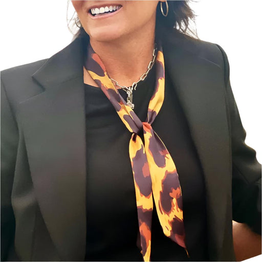 Fringe Scarves "Leopard Big Warm" Twilly ACCESSORIES - Additional Accessories - Wild Rags & Scarves Fringe Scarves