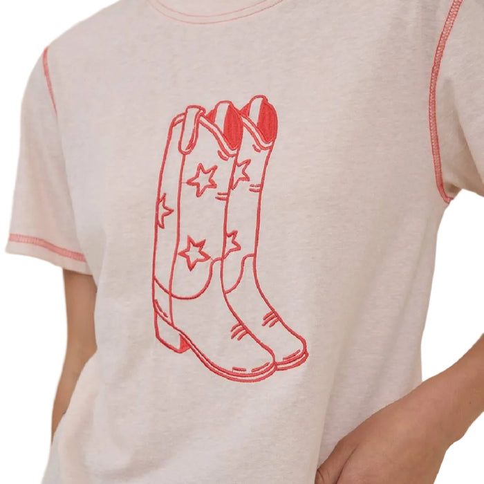 Western Peach Boot Tee