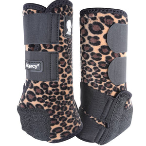 Classic Equine Legacy2 - Pattern Tack - Leg Protection - Splint Boots Classic Equine Cheetah Medium 