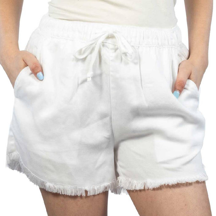 Flag & Anthem Women's Mabel Tencel Drawstring White Short WOMEN - Clothing - Shorts Flag And Anthem