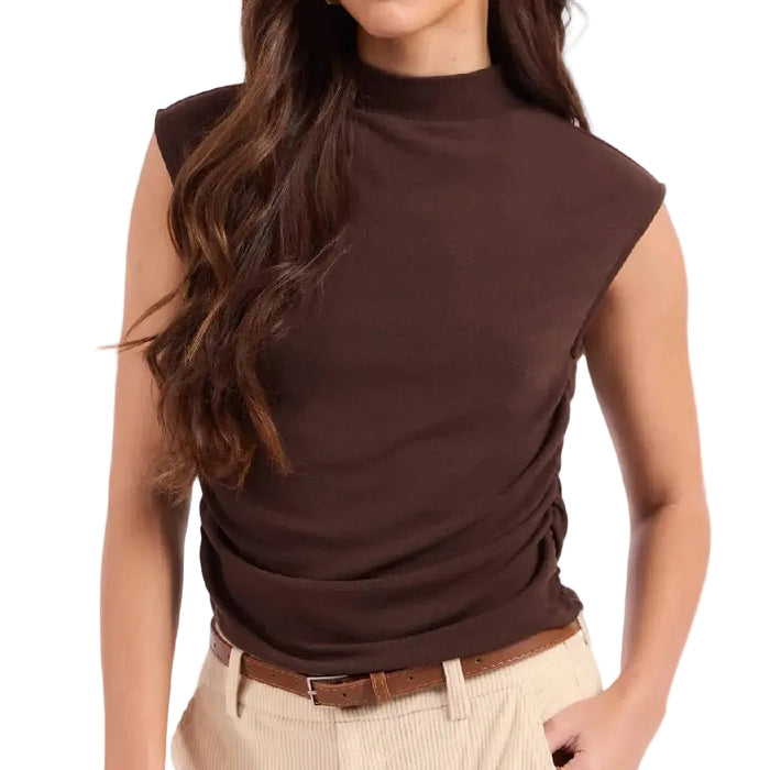 Sage The Label Sweetie Oak Mock Neck Tank