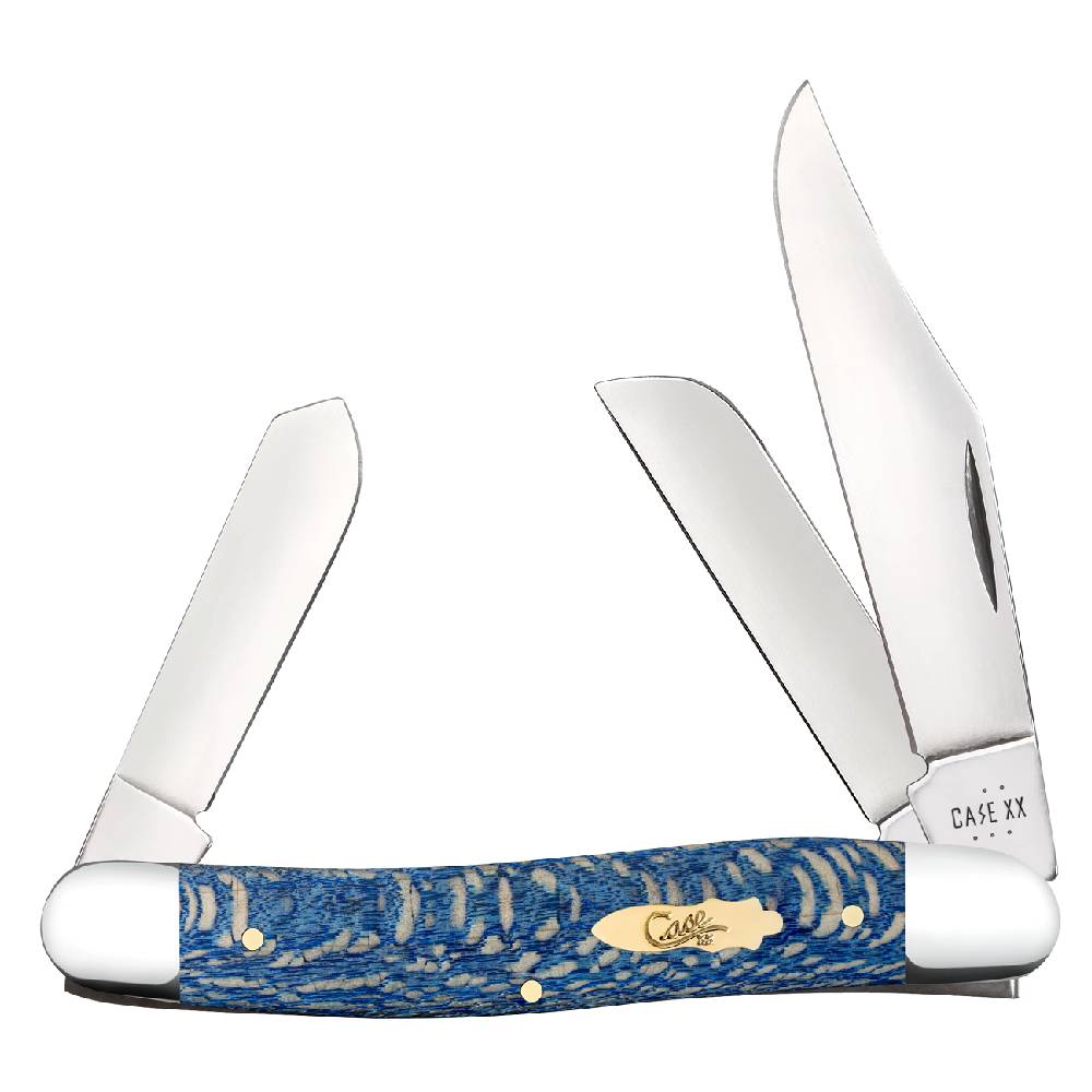 Case Stockman - Smooth Blue Sycamore Wood Knives - Knives W.R. Case