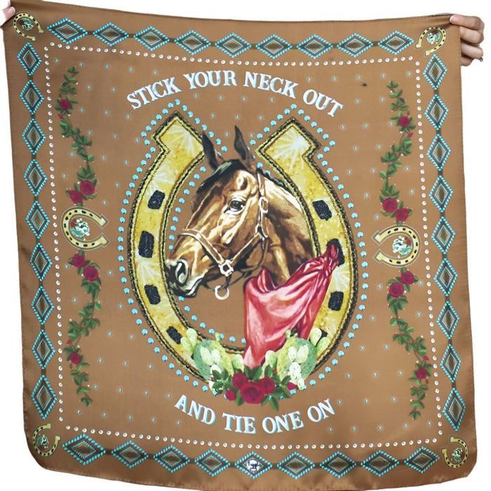 Fringe Scarves "Hold Your Horses" Long Wild Rag ACCESSORIES - Additional Accessories - Wild Rags & Scarves Fringe Scarves   
