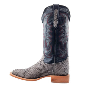 R. Watson Men's Grey Sueded Python Boot MEN - Footwear - Exotic Western Boots R Watson   